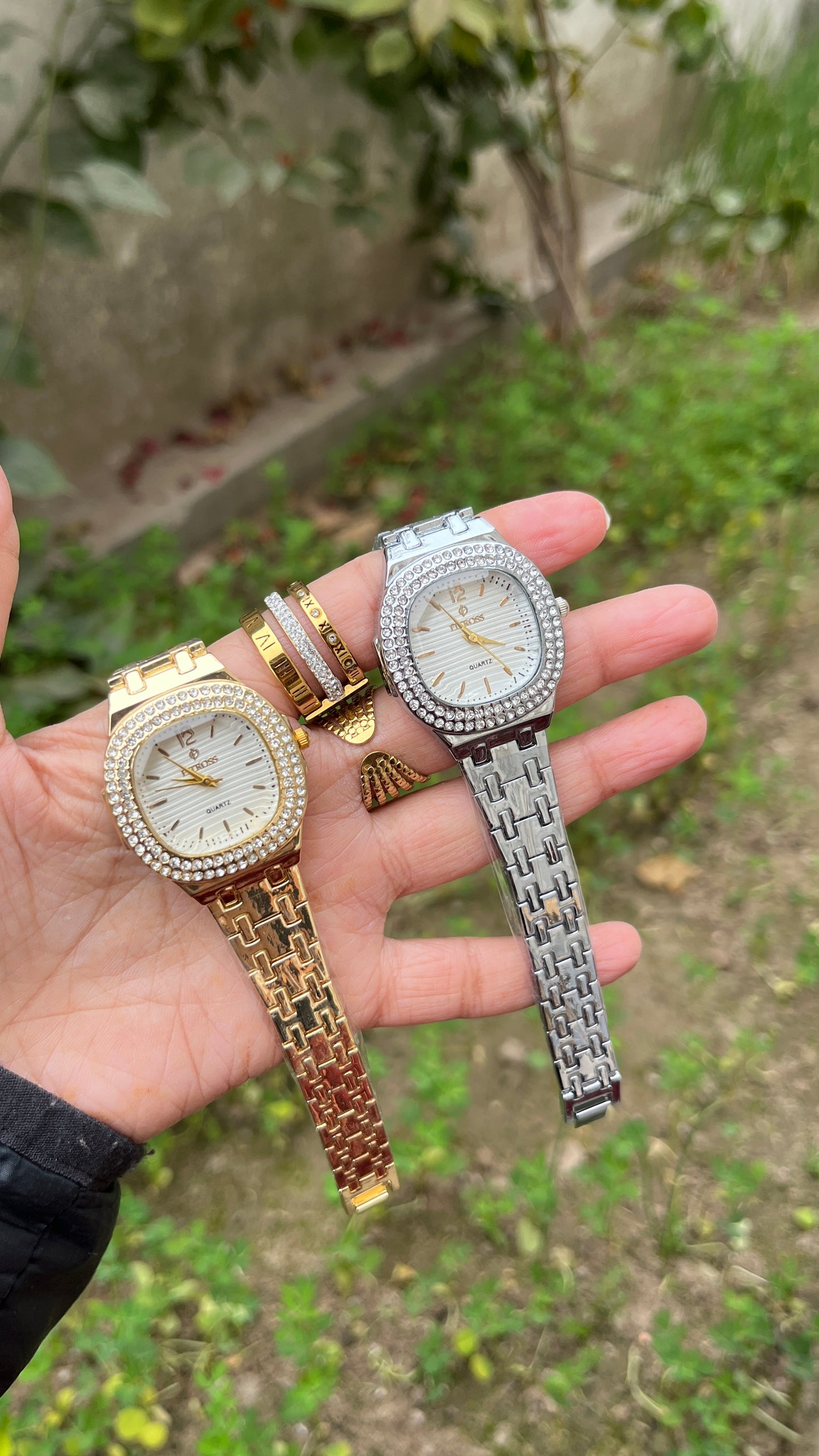 Quartz Diamond Stone Watch