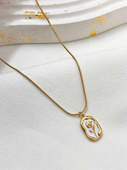 Gold Rose Necklace