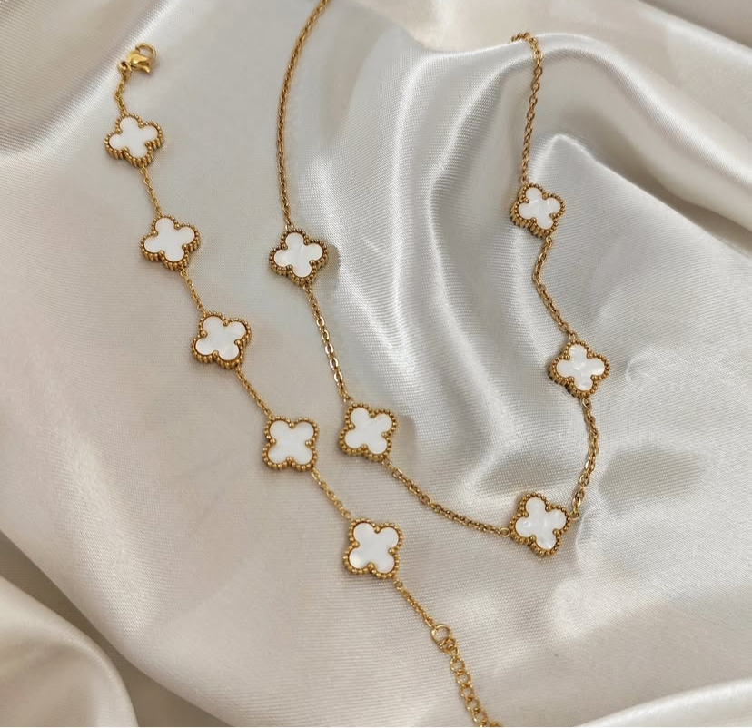 5 Clover Necklace & Bracelet